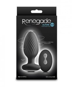 Renegade Alpine 2 0 Gyrating Vibrating Butt Plug W Remote Black