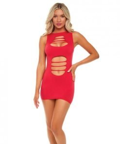 Pink Lipstick Cant Commit Shredded Dress Red O S