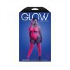 Fantasy Lingerie Glow Wavelength Uv Reactive Rhinestone Fishnet Cut Out Teddy Bodystocking Queen Siz