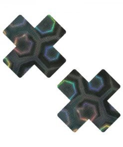 Neva Nude Black Nuclear Nightmare Trippy 3d Holographic X Nipple Pasties