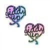 Neva Nude Giddy Up Light Pastel Smarties Party Glitter Lasso Heart Nipple Pasties