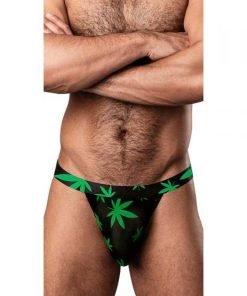 Male Power Hazy Dayz Micro Thong Pot Leaf
